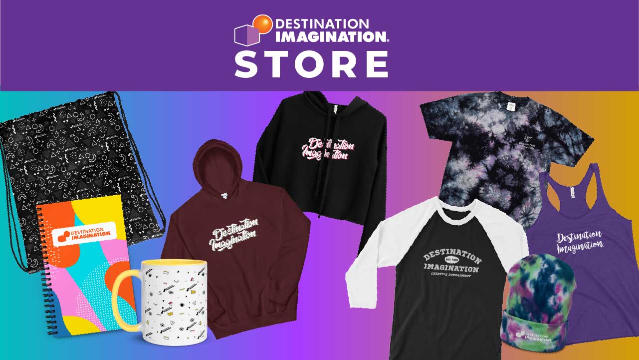 Destination Imagination store. Images of apparel available.