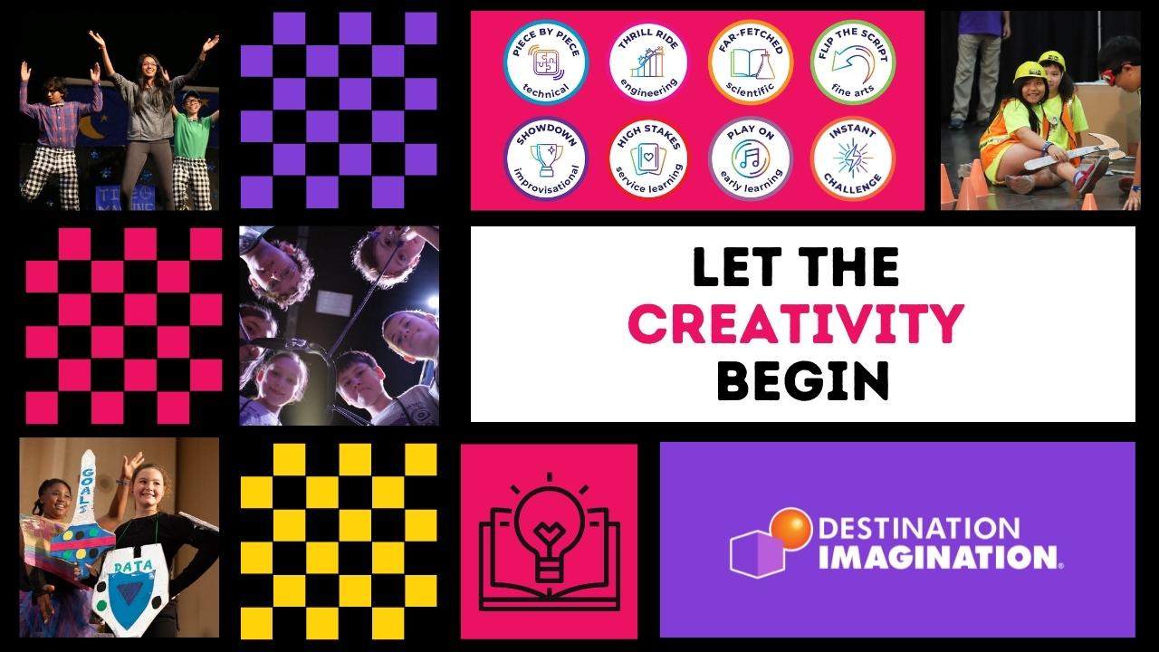 4 Destination Imagination teams and the 22-23 Team Challenge logos