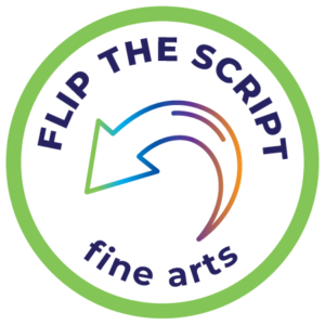 22-23 Fine Arts-Flip the Script Challenge Logo