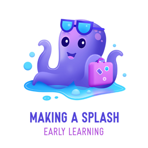Make a Splash logo: image of a smiling octopus wearing sunglasses