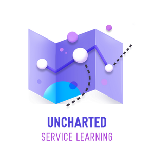 Uncharted logo: image of a map