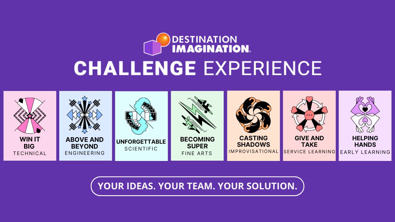 Images of the 25-26 Destination Imagination Team Challenge Logos