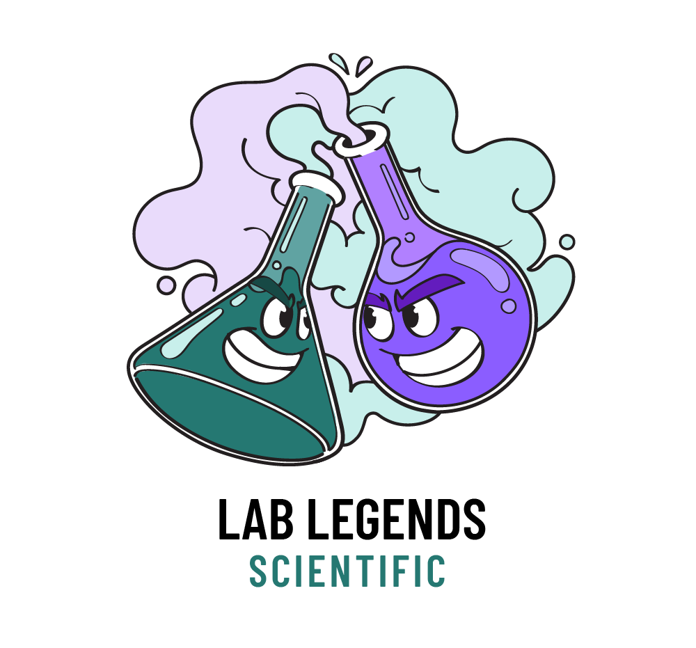 26-27 SCIENTIFIC Logo with two cartoon beakers with smoke pouring our of the tops