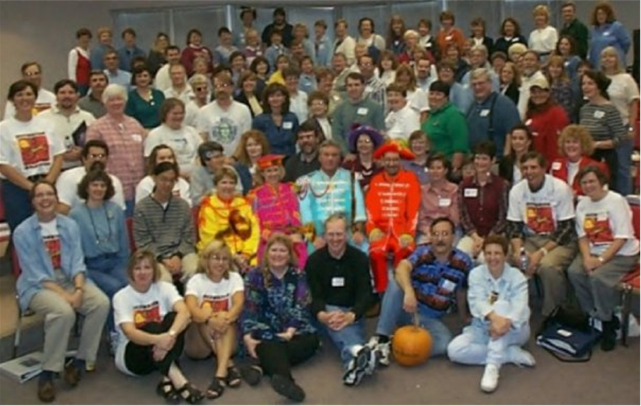 Photo taken from the first convening of Destination Imagination (DI) volunteers in Chicago, IL in 1999. The DI organization grew out of this initial meeting and took the initiative and effort of hundreds to get off the ground.