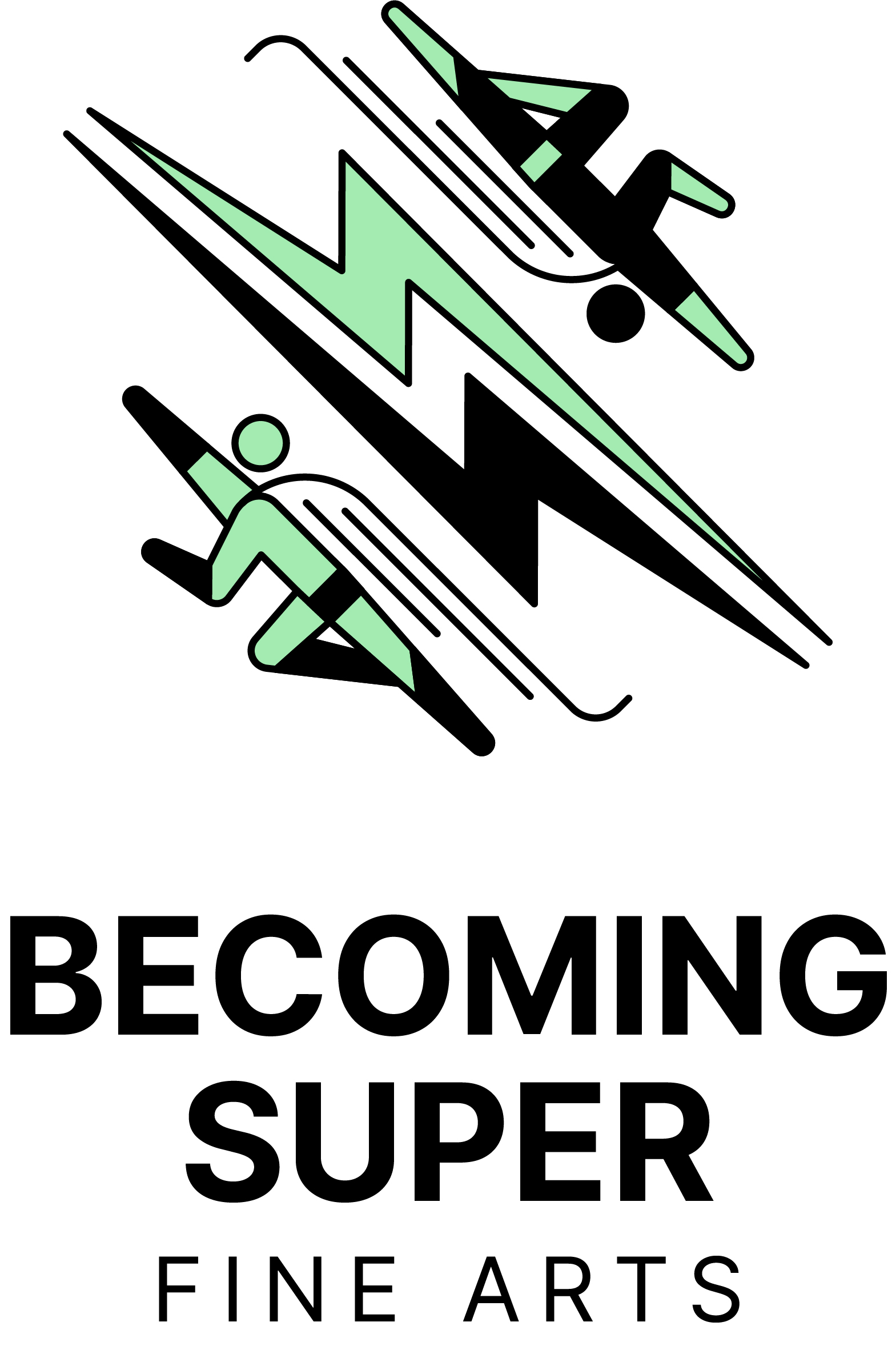 Fine Arts - Becoming Super Icon with two heros in capes