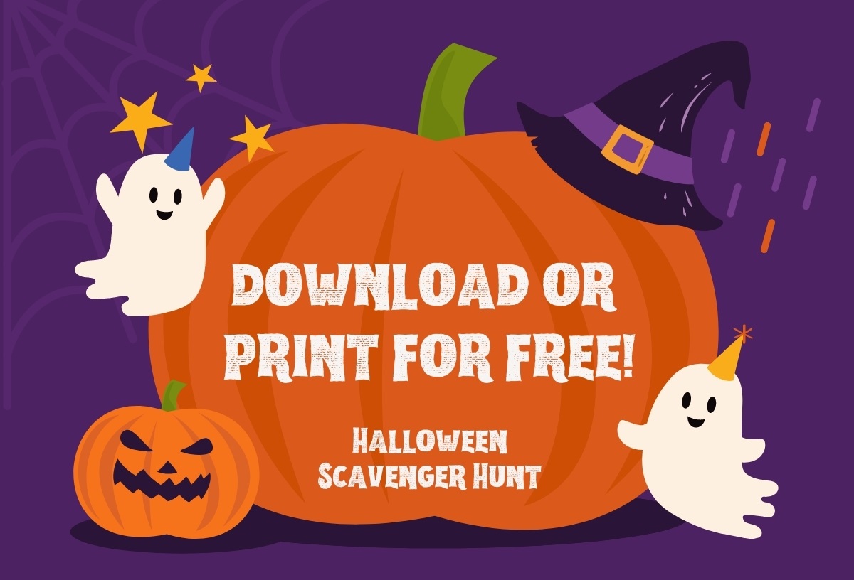 Download of print our Halloween Scavenger Hunt for free