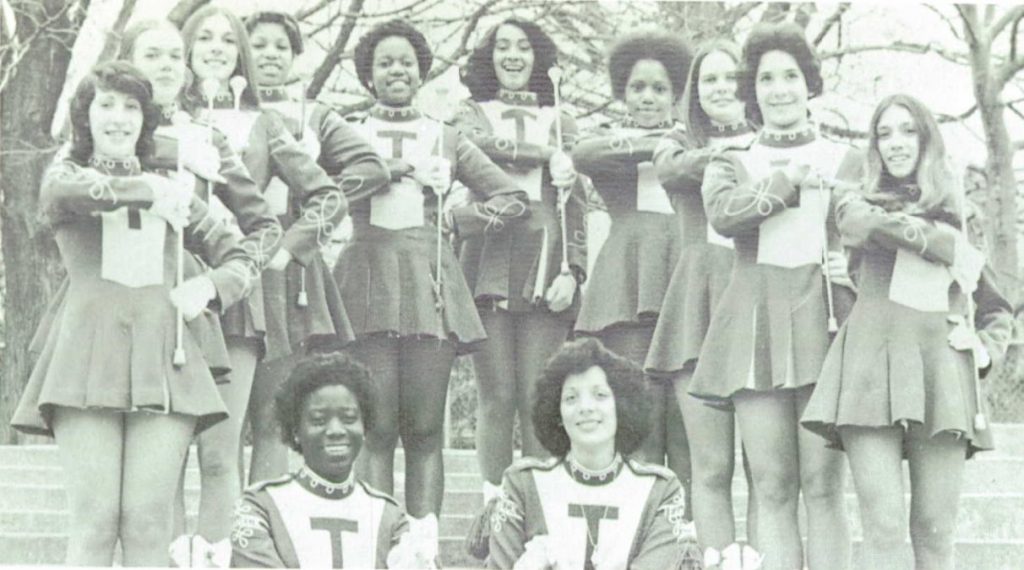 Michele Tuck-Ponder with the 1975 Teaneck Majorettes