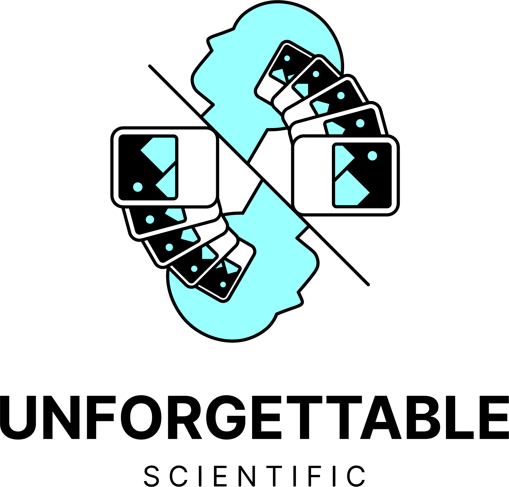 Scientific Unforgettable Icon with playing cards and heads