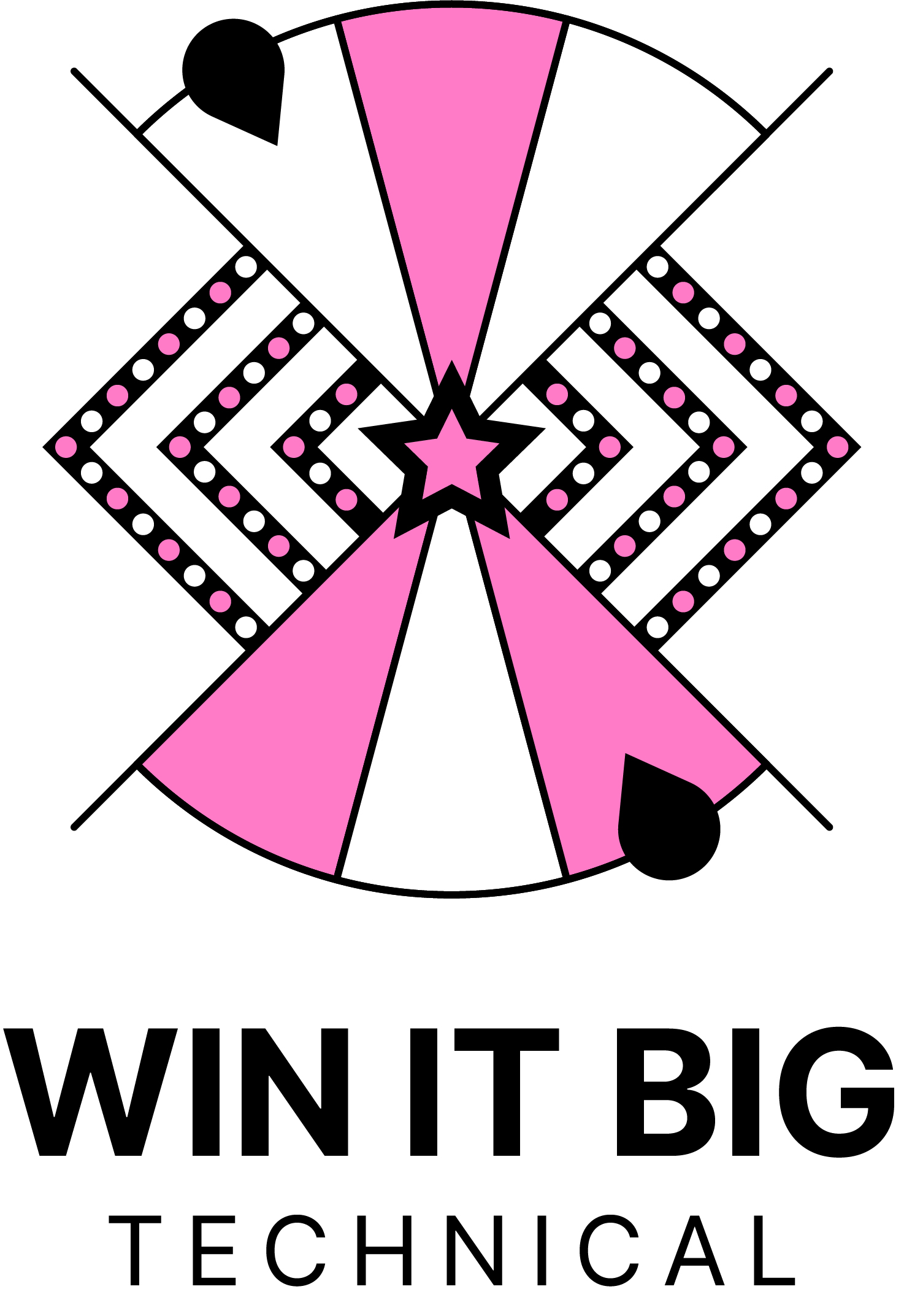 Technical - Win It Big Icon with game show spinner and lights